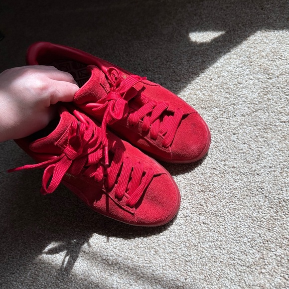 Puma Red Suede Sneakers - Picture 7 of 8